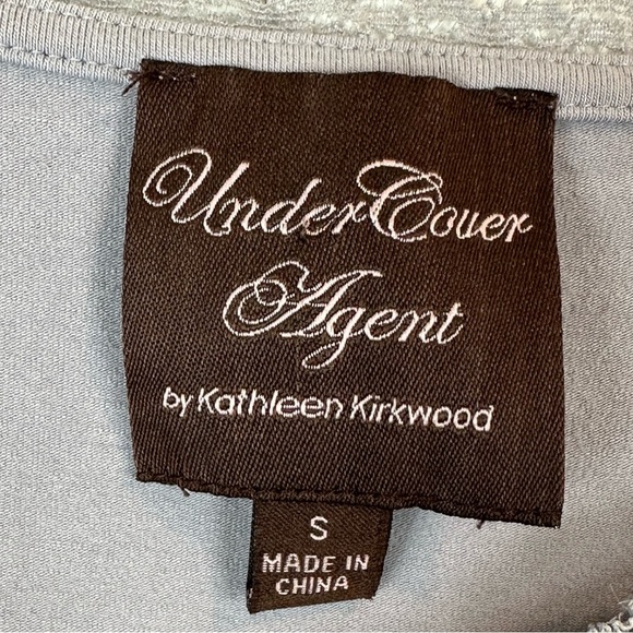 Kathleen Kirkwood Gray Lace Trim Top S 🔥 - Picture 3 of 6